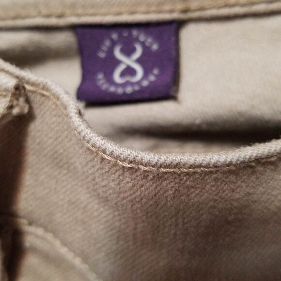 NYDJ Tan Lift Tuck Technology Cropped Jeans size 10 - Picture 2 of 6